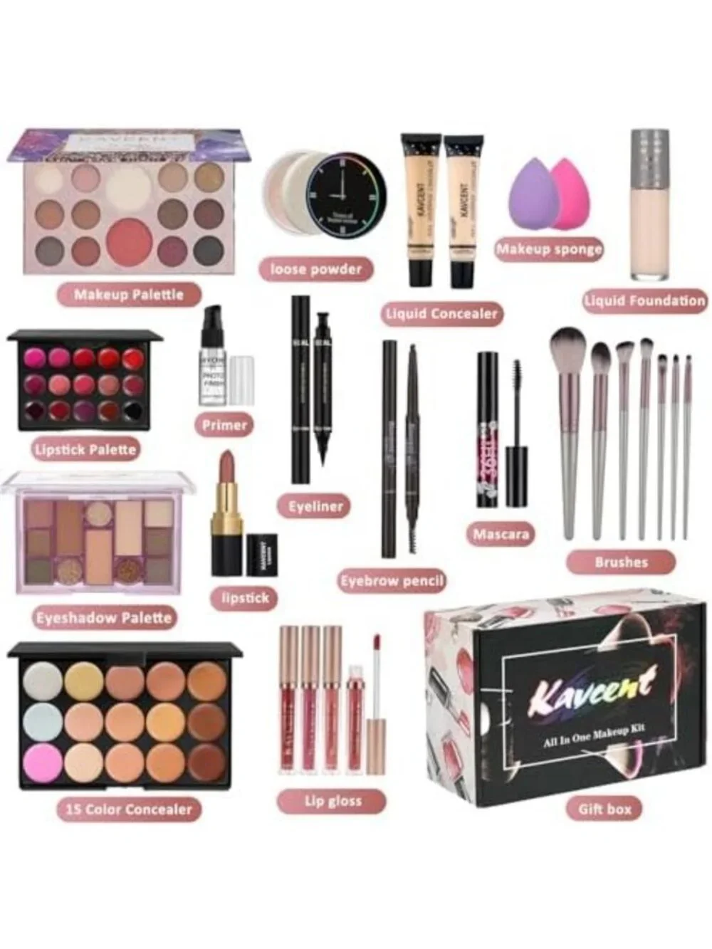 Complete Makeup Kit for Women & Teens | Eyeshadow Palette & Beauty Set Gift
